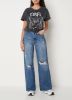 Colourful Rebel Gaia high waist wide leg jeans met destroyed afwerking online kopen
