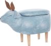 Beliani Reindeer Dierenhocker blauw polyester online kopen
