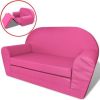 VIDAXL Loungestoel voor kinderen uitklapbaar roze online kopen