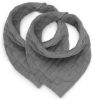 Jollein bandana slab wrinkled cotton set van 2 storm grey online kopen