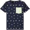 Name it T shirts Frode Short Sleeve Slim Top Blauw online kopen