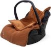Jollein Voetenzak Groep 0+ Autostoel 3/5 Punts Gordel Basic Knit Caramel online kopen