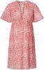 Noppies zwangerschaps en voedingsjurk Monette van gerecycled polyester rood/wit online kopen